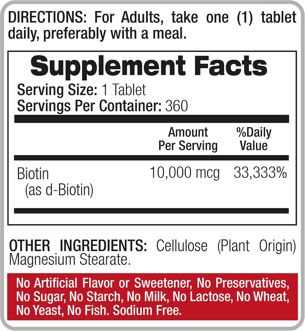 FITO MEDIC'S Lab Biotina 10000mcg - 360 Comprimidos