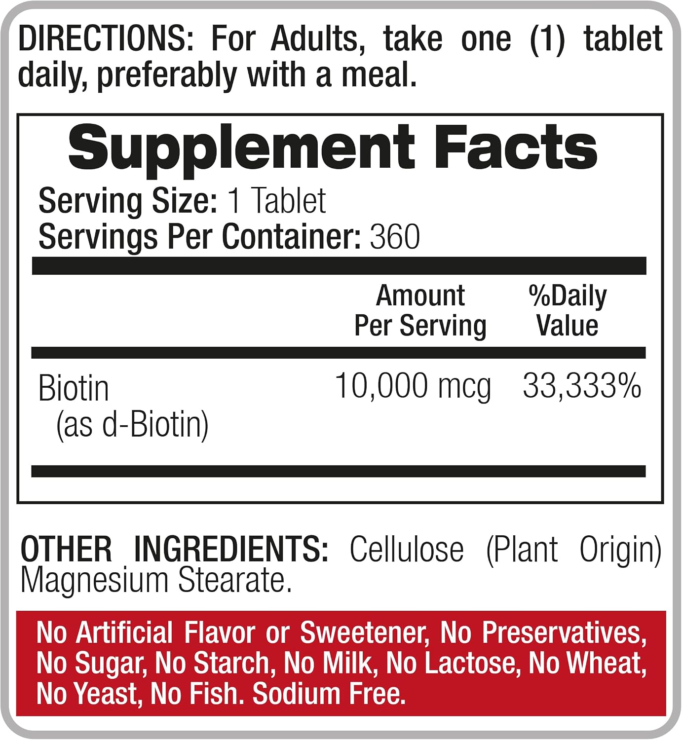 FITO MEDIC'S Lab Biotina 10000mcg - 360 Comprimidos