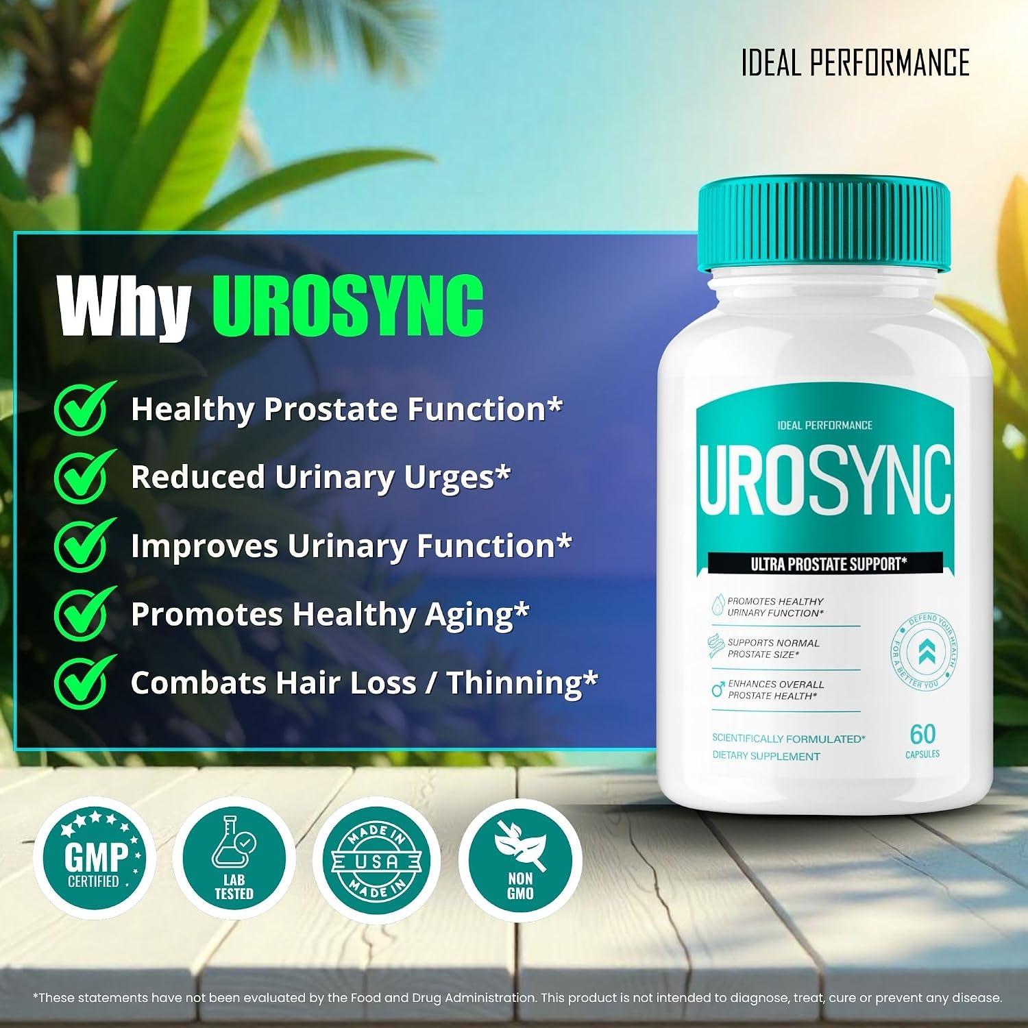UroSync Salud de la Próstata - Suplemento Natural para Hombres, 3 Pack