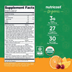 Nutricost Organic Super Greens Powder - Sabor Naranja Sunrise - 30 Raciones