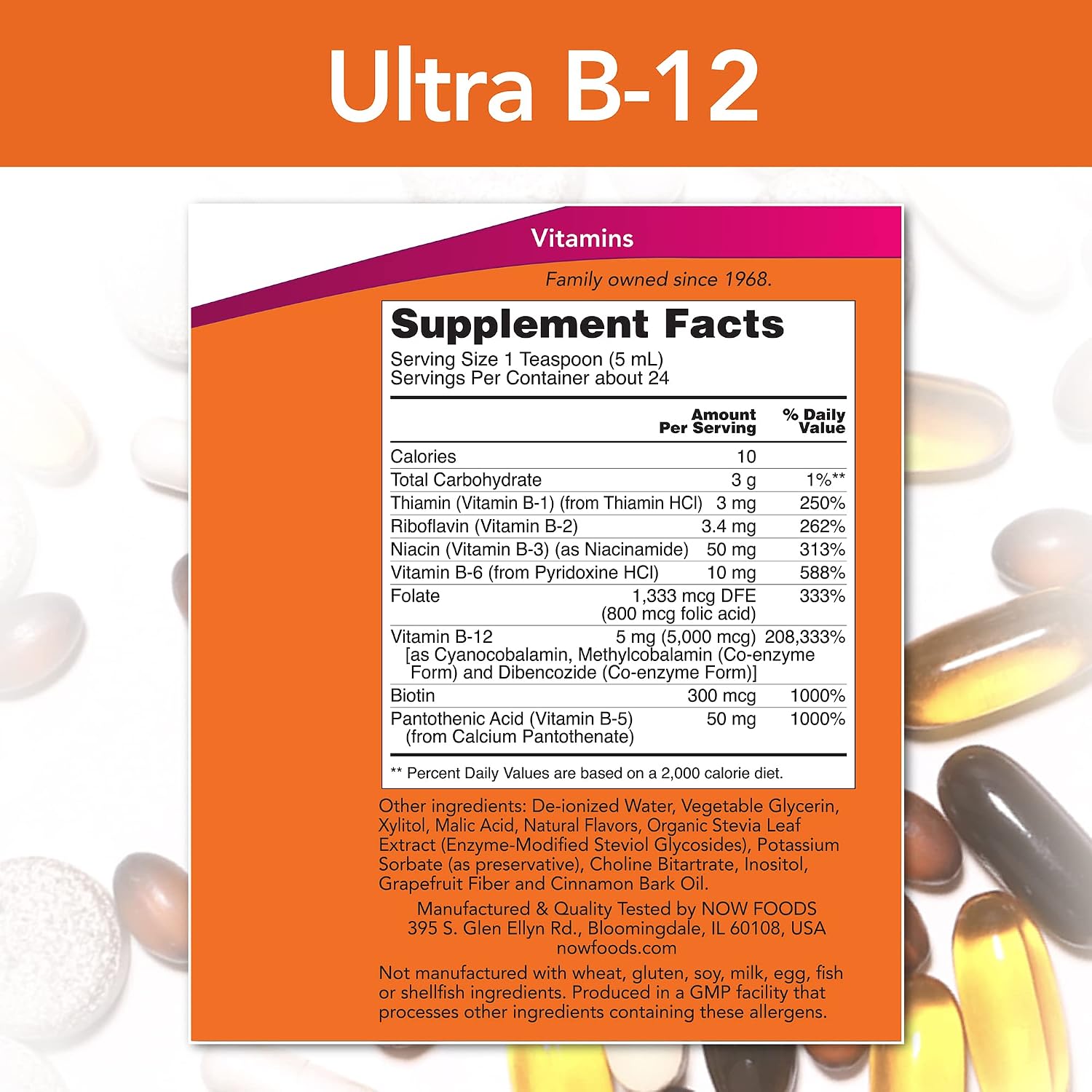 Now Foods Ultra B-12 Líquido, 4 oz (Paquete de 2)