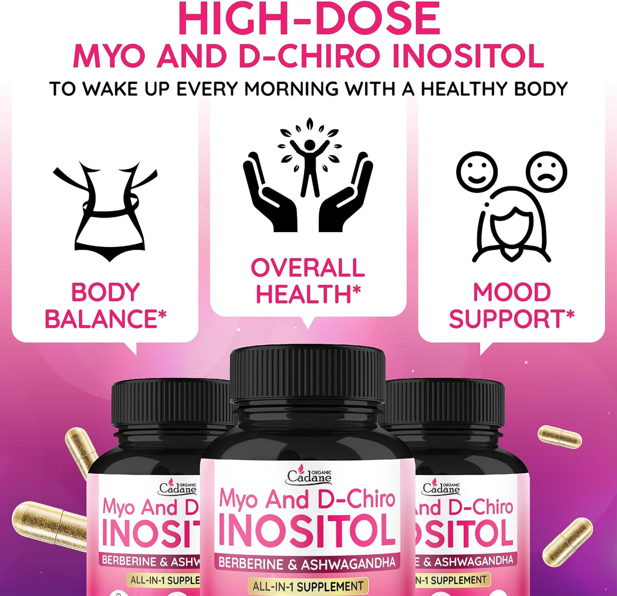 Cápsulas de Myo y D-Chiro Inositol Organic Cadane - 90 Cápsulas Veganas – Image 5