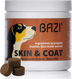 BAZI Masticables para Perros – Piel y Pelaje: Colágeno, Omega-3, EPA, DHA, Vitamina A y D3