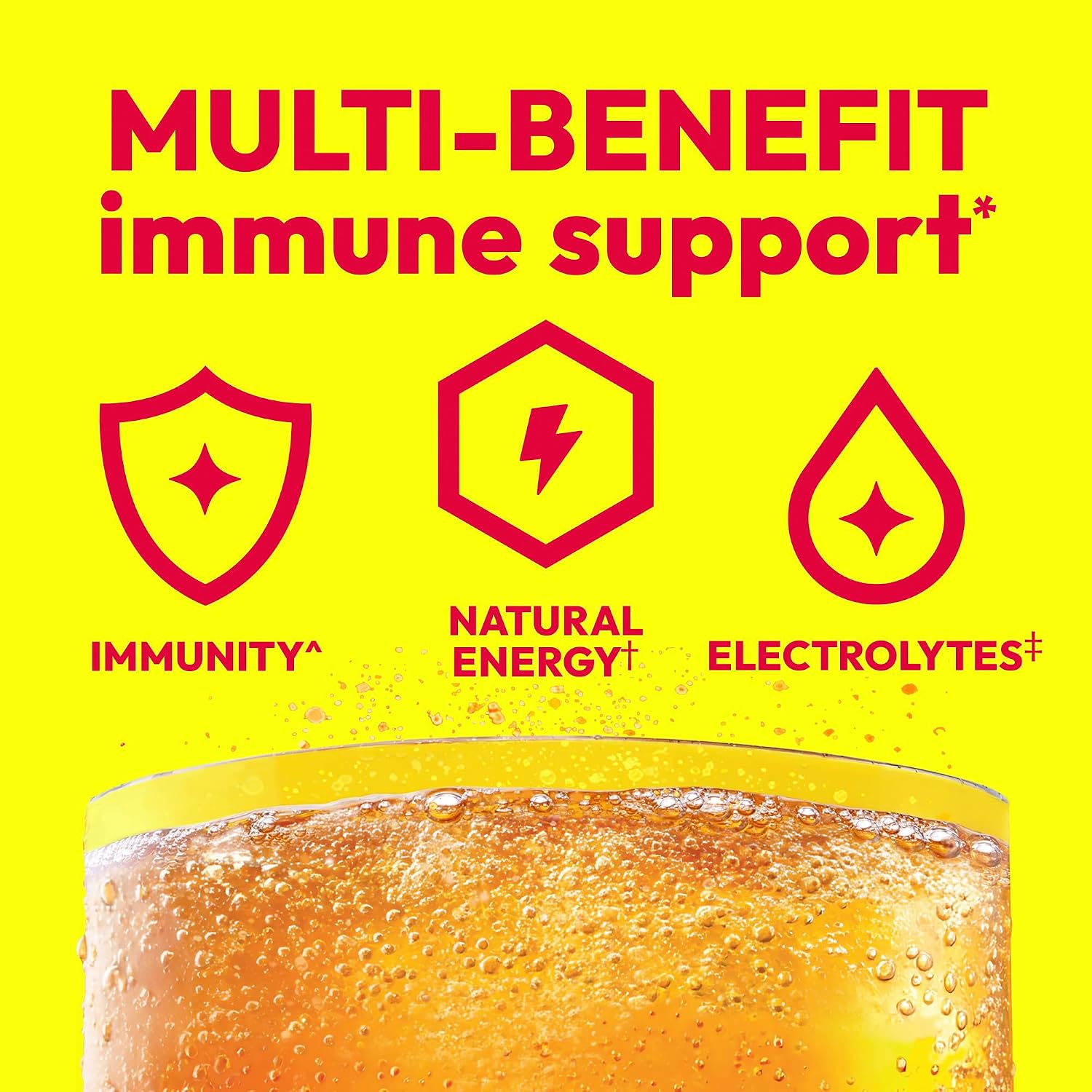 Emergen-C 1000 mg Vitamina C en Polvo con Zinc y Vitaminas B - 2 Sobres Sabor Naranja