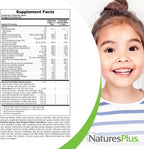 NaturesPlus Animal Parade Gold Children's Multivitamin - 120 Animal-Shaped Chewable Tablets - Cherry, Orange & Grape Flavors - Vegan, Gluten-Free