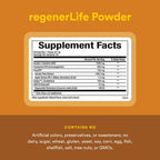 Natural Factors RegenerLife Powder - Mezcla para bebida de apoyo a la energía celular - Sabor tropical - 81 g