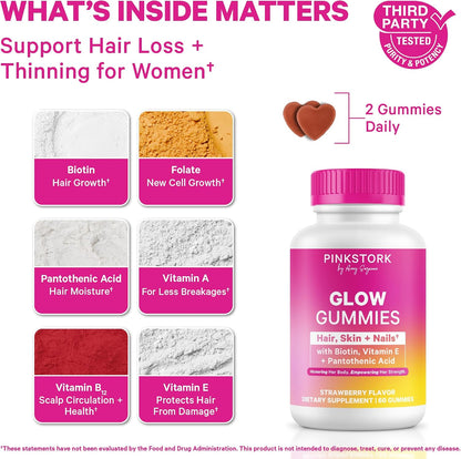 Total Glow Gummies para Mujer – Complemento – Vitamina A: contribuye al mantenimiento de la piel y las mucosas en – Image 2