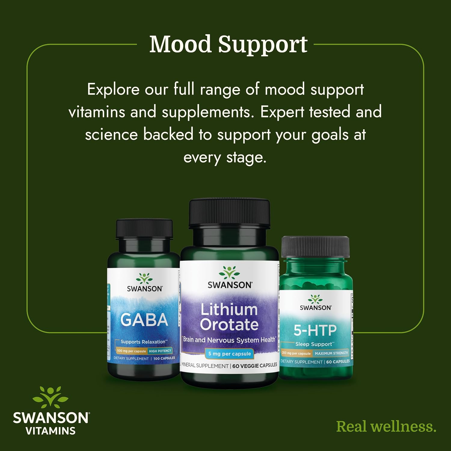 Swanson Lithium Orotate 5 mg (60 Cápsulas Veganas)