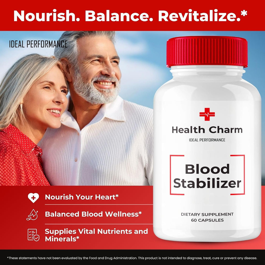 Health Charm Blood Formula Support Capsules - Maximum Strength, All Natural Formula (2 Pack)