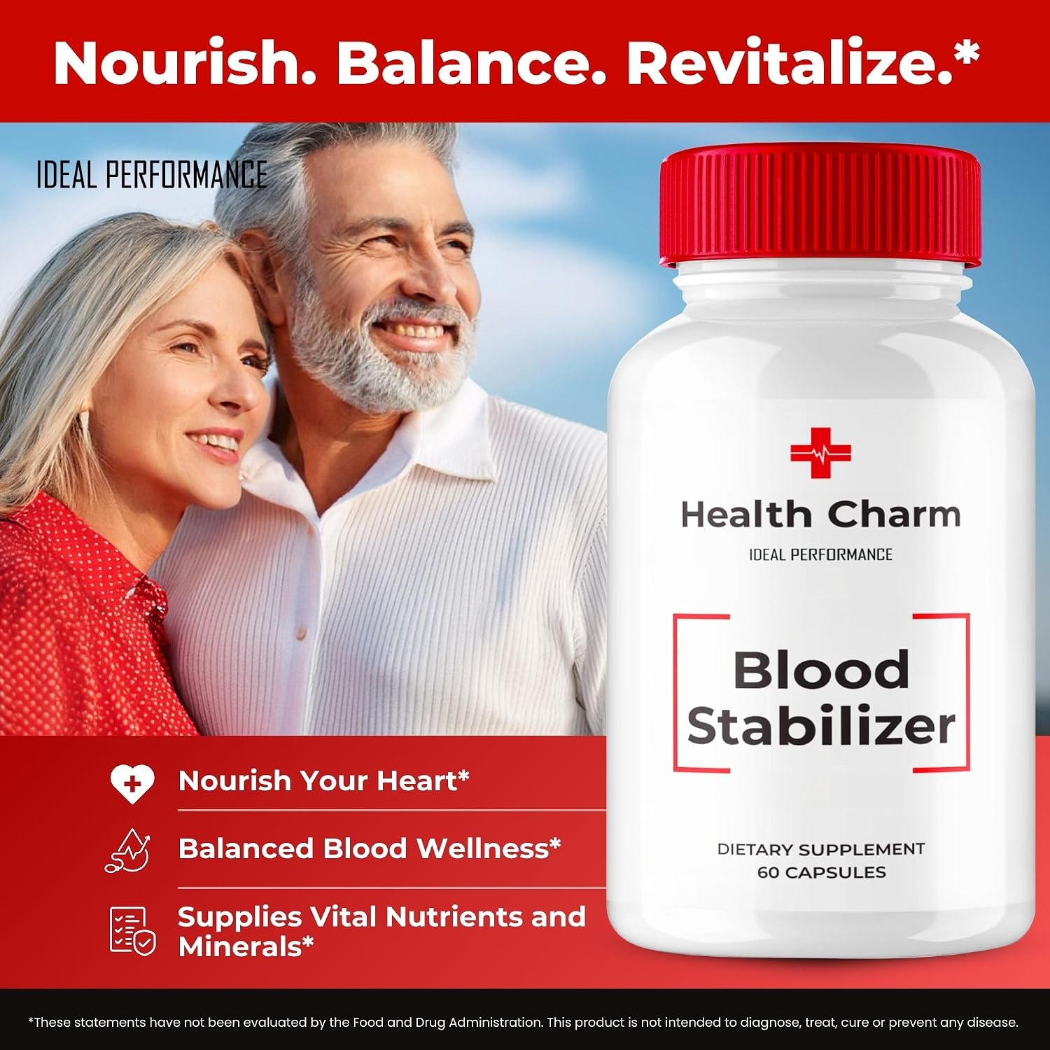 Health Charm Blood Formula Support Capsules - Maximum Strength, All Natural Formula (2 Pack)