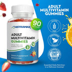 Astramax Multivitamínico en Gominolas para Adultos, 90 unidades - Sabores Naranja, Cereza y Fresa