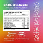 NutraBulk Niños Multivitamínico Masticable - 250 Tabletas Sabor Cereza