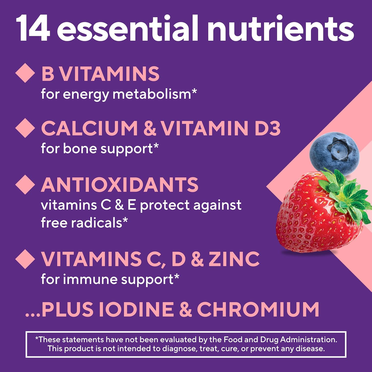 Vitafusion Women's Multivitamin Gummy - 150 Adult Gummies with Vitamins A, B, C, D, E - Berry Flavor - Gluten-Free and Dairy-Free