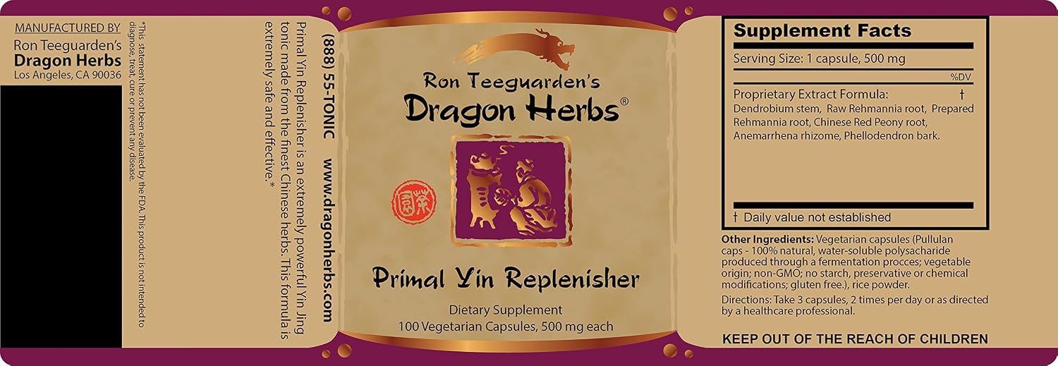 Dragon Herbs Primal Yin Replenisher -- 500 mg - 100 cápsulas