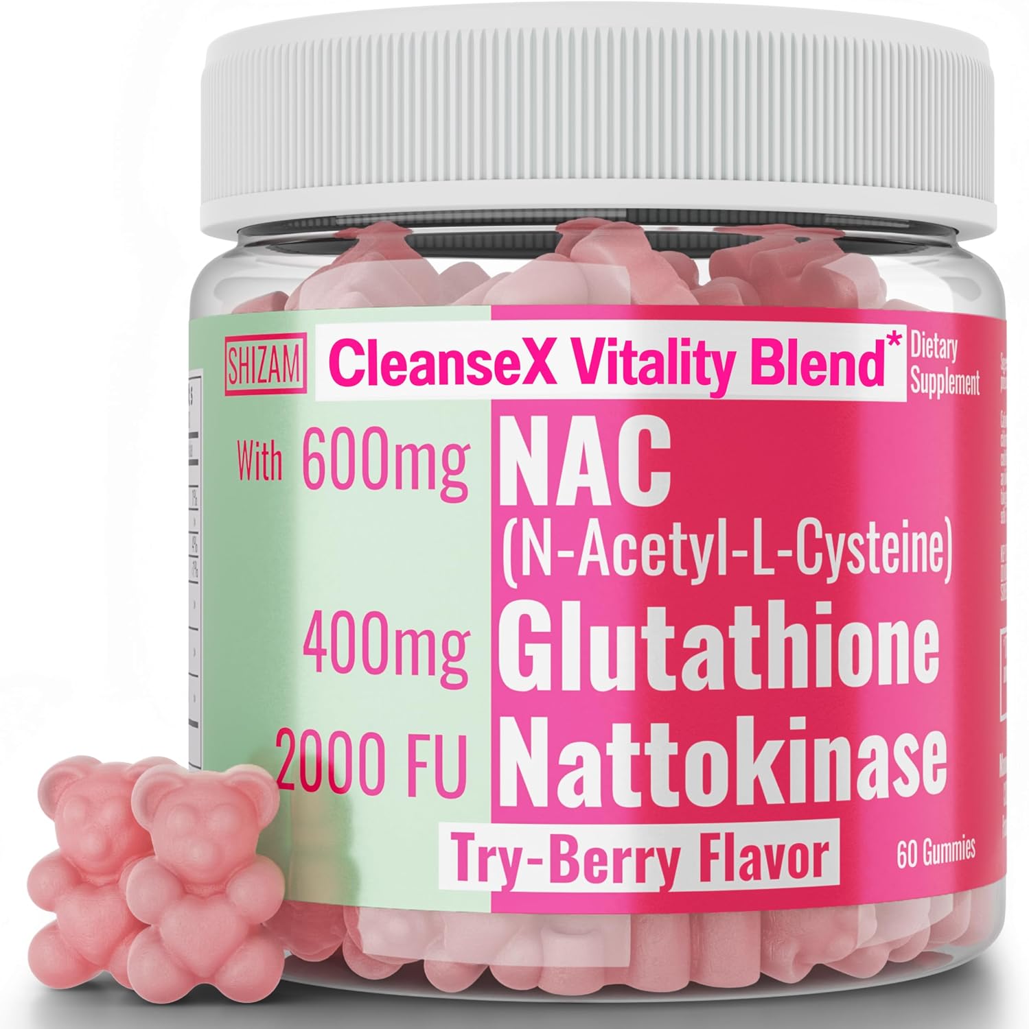 SHIZAM NAC, Nattokinasa y Glutatión Gominolas