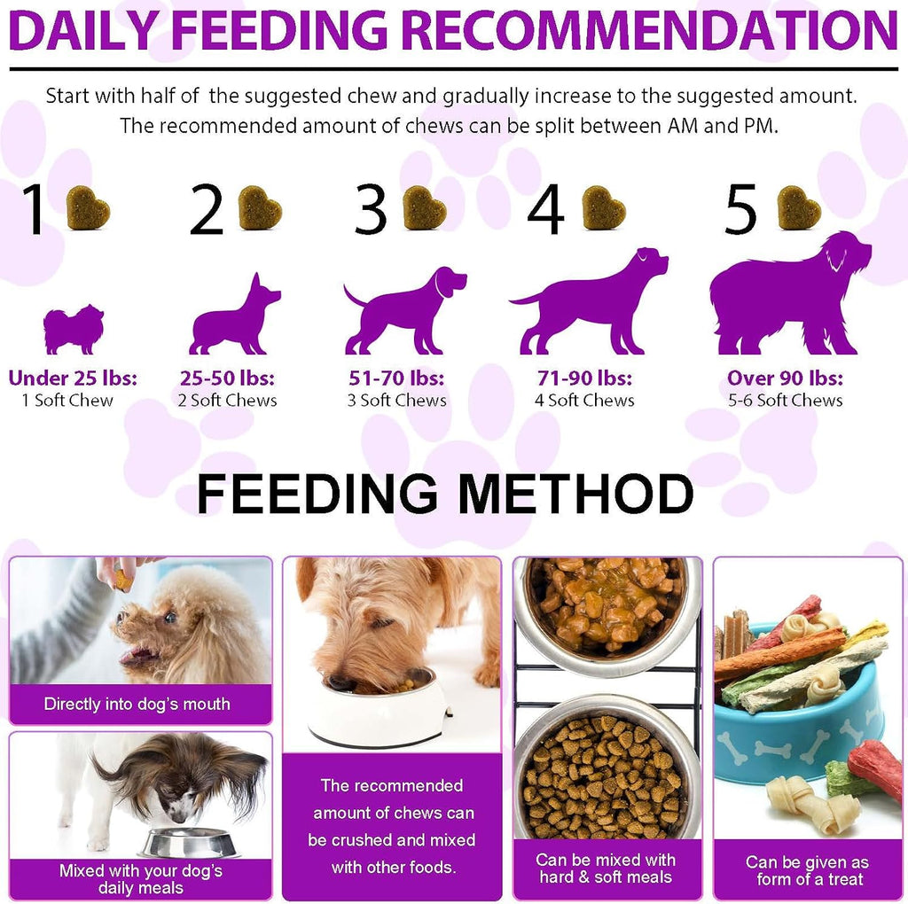 FUKEVY 15 en 1 Multivitamínico para Perros - 150 Comprimidos Masticables con Glucosamina, Condroitina y Probióticos