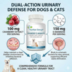 Cranberry D-Mannose para Perros – Apoyo para el Tracto Urinario y la Salud de la Vejiga – Con Arándano, D-Mannosa y Vitamina C – 150 Comprimidos Masticables