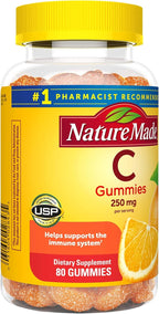 Nature Made Vitamin C 250 mg Gummies - 80 Tangerine Flavored Gummies