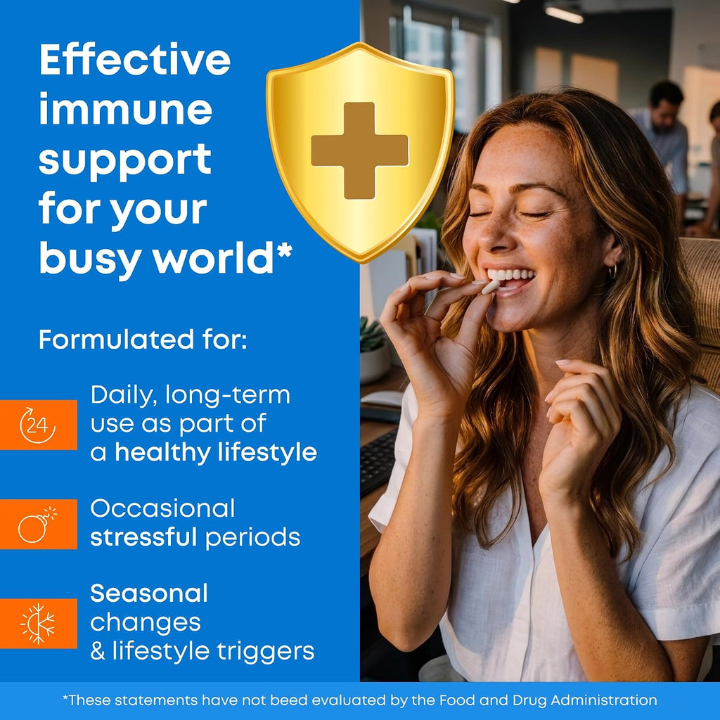 12 en 1 Immune Support Supplement - Immune Defense Vitamins w/Elderberry, Vitamin D3, C, Zinc, Echinacea, Ginger - Natural Immunity System Booster - Immune & Muscle Health 120 Caps