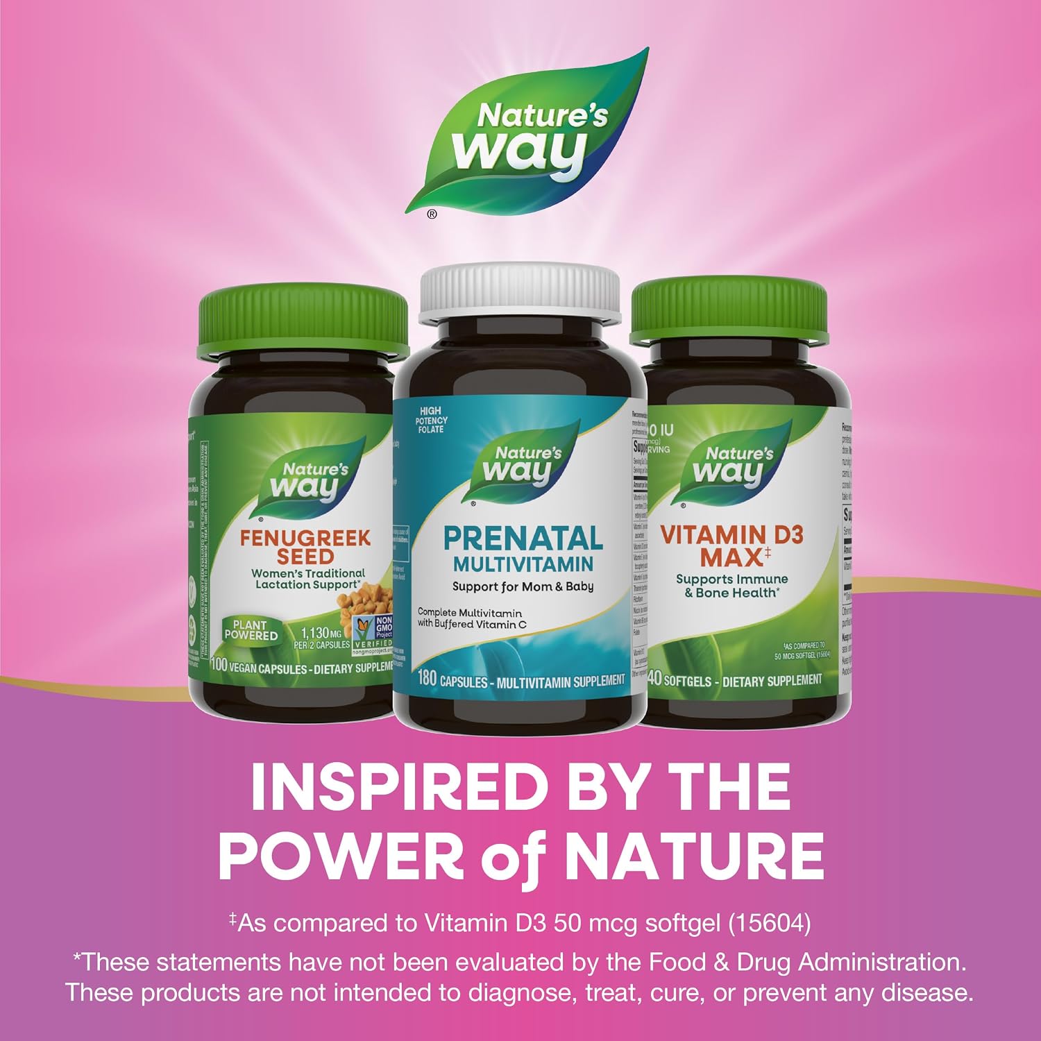 Nature's Way Multivitamínico Prenatal con Folato, Vitamina C y Vitaminas del Grupo B, 180 Cápsulas