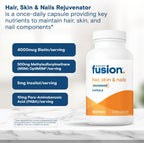 Bariatric Fusion ONE Per Day Rejuvenator - Vitaminas para Cabello, Piel y Uñas con Biotina, 120 Cápsulas