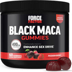 Force Factor Black Maca Gummies - Gominolas de Maca Negra con BioPerine y Selenio