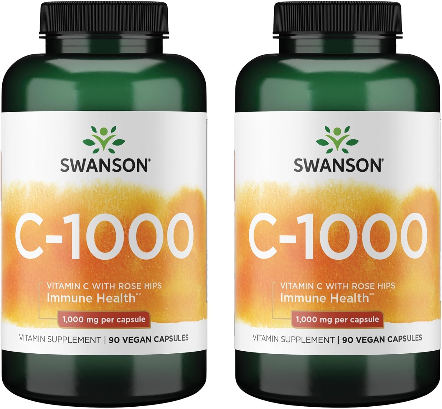 Swanson Vitamina C con Escaramujo - 90 Cápsulas, 1000 mg