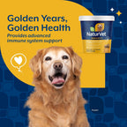 NaturVet VitaPet Senior Daily Vitamins Plus Glucosamine para Perros, 60 comprimidos masticables