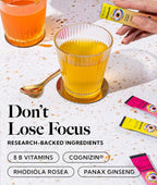 Neutonic Nootropic Focus Blend Powder - Peach Mango & Wild Berry (4 Sticks) | Sin Cafeína, Cero Azúcar