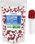Cápsulas Vacías Tamaño 1 de Gelatina - 1000 Unidades - Cápsulas Gelatina Bovinas para Suplementos DIY - XPRS Nutra (Rojo/Blanco Transparente)