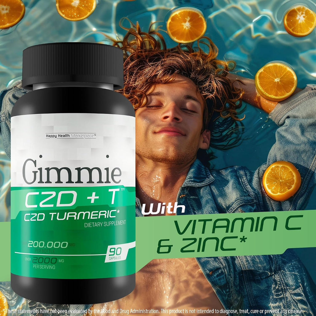 Gimmie CZD + T Cápsulas – Complejo Inmunológico con Vitamina C, D, Zinc, Magnesio y Cúrcuma