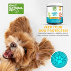 Only Natural Pet Kit de Bienestar 3 en 1 para Perros Pequeños – Incluye Squeeze-On, Barrier Bites y Collar Protector
