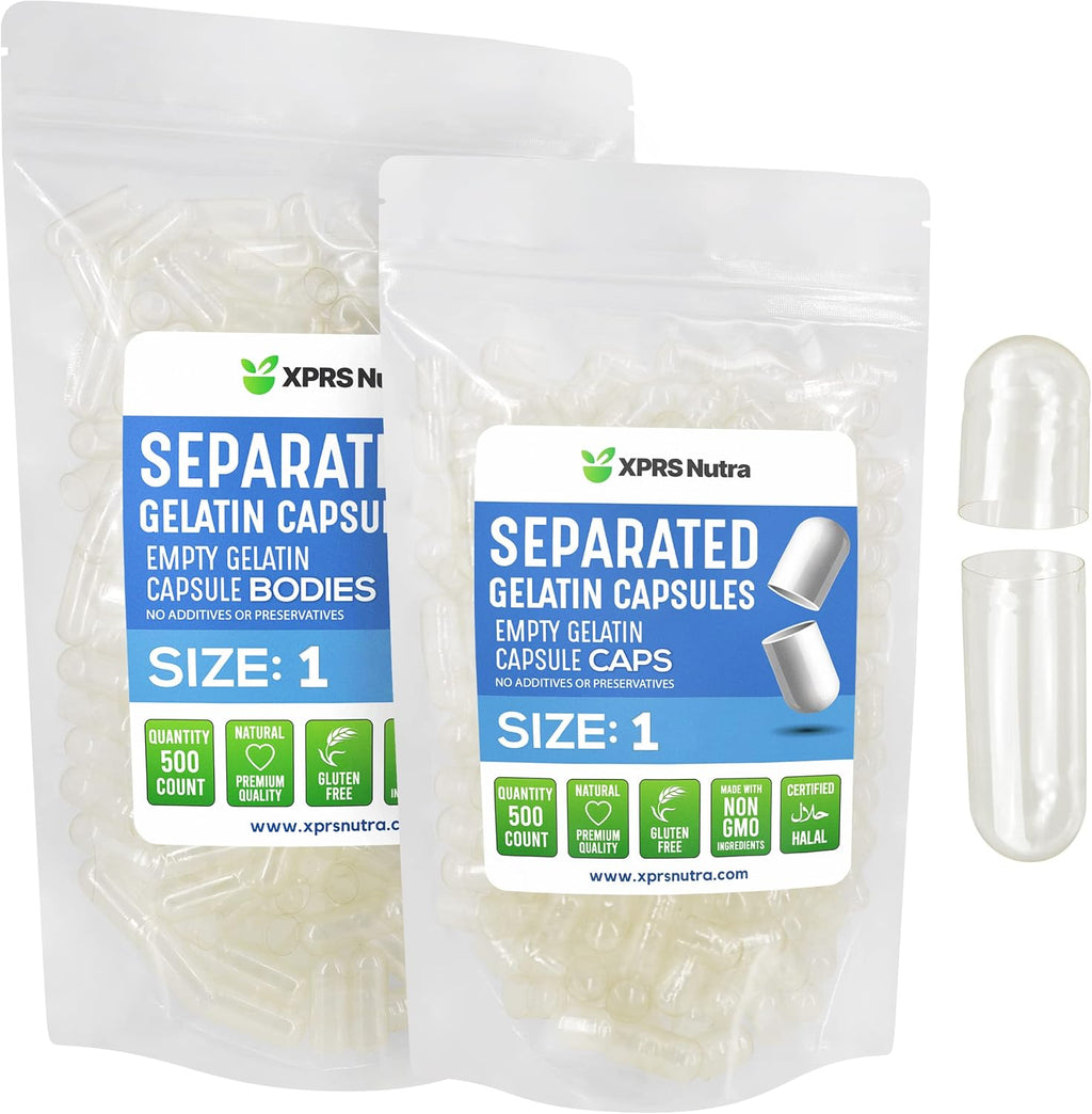 XPRS Nutra Cápsulas Vacías de Gelatina Tamaño 1 - 1000 uds