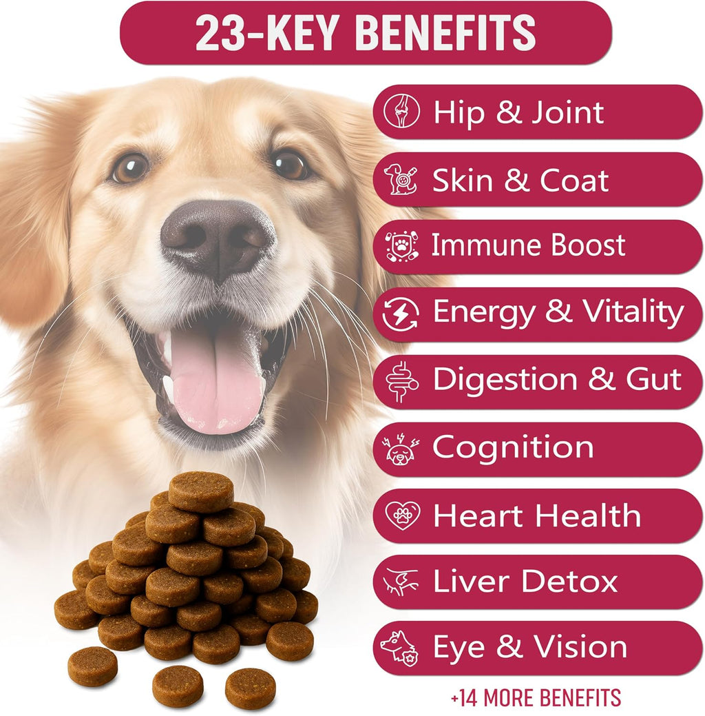 PAWMID Multivitamínicos Masticables para Perros con Probióticos - 140 Golosinas