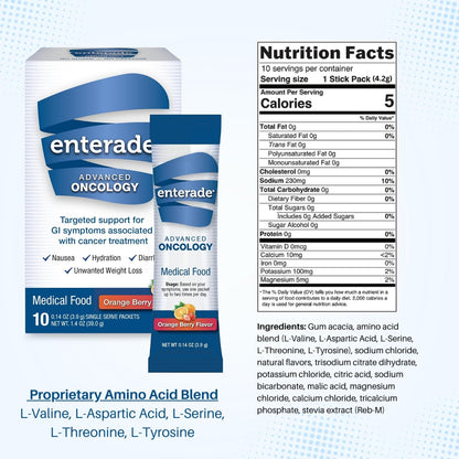 enterade Advanced Oncology Powder Packets, Naranja y Baya (1 Caja, 10 Sobres) – Image 3