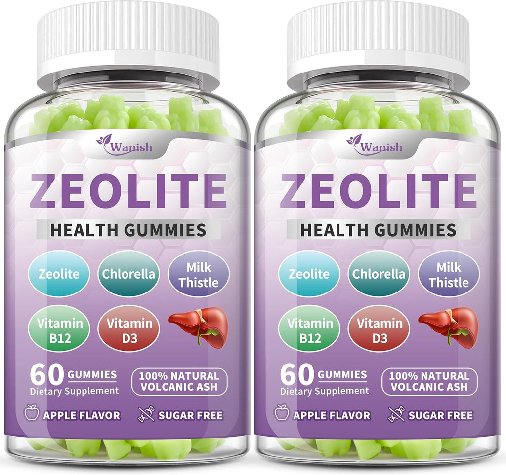 Zeolite Drops para Mujeres - 99%+ Ceniza Volcánica Natural Pura, Vegano, Sin OGM, Sin Azúcar (60 ml)