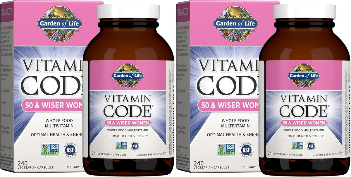 Garden of Life Vitamin Code 50 Wiser Women's – Sin gluten y vegano: Apto para personas con sensibilidad al gluten – Image 2