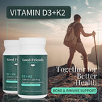 Good Friends Health - Vitamina D3 5000 UI + Vitamina K2 200 mcg - 120 Cápsulas Blandas Vegetales