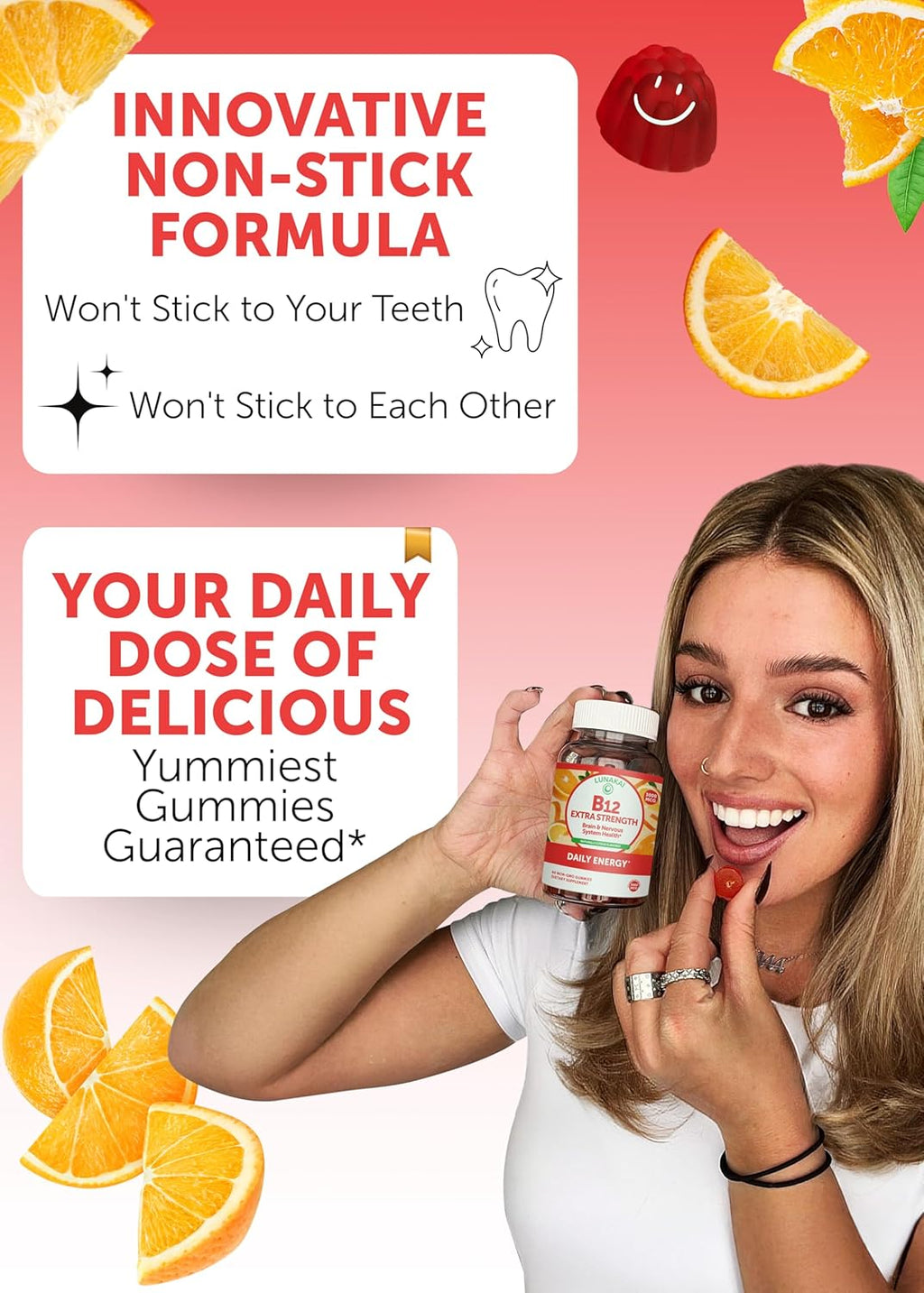 Lunakai Gominolas de Vitamina B12 3000mcg - Metilcobalamina para Energía y Metabolismo