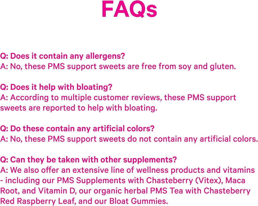 Pink Stork Organic PMS Support Sweets - Caramelos Orgánicos con Vitamina B6 y Menta Piperita para el Síndrome Premenstrual - 30 Unidades