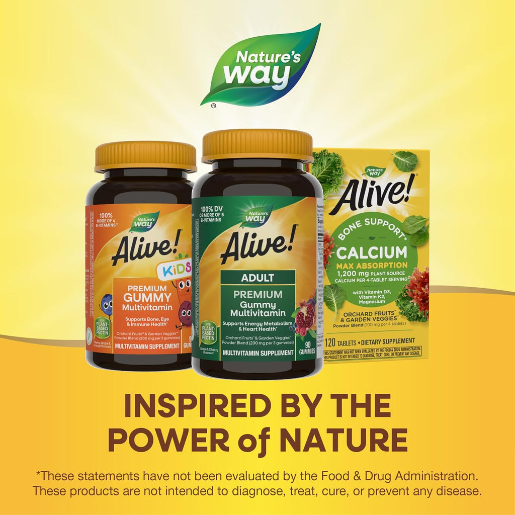 Nature's Way Alive! Multivitamínico Premium en Gominolas para Adultos, 90 Gomas