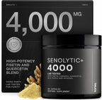 Fisetin Supplement – Senolítico Ultra Alta Potencia 4,000mg con Quercetina, Curcumina 97%, Apigenina y Cardo Mariano – 3 Meses de Suministro