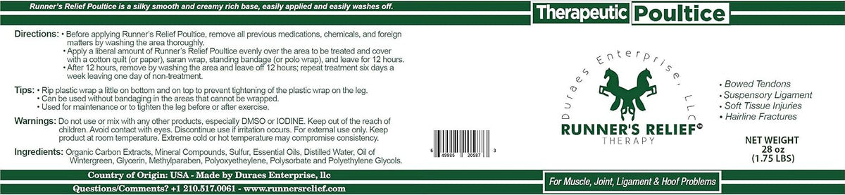 RUNNER'S RELIEF Therapeutic Poultice – Arcilla natural: Conocida por sus propiedades absorbentes y calmantes, – Image 6