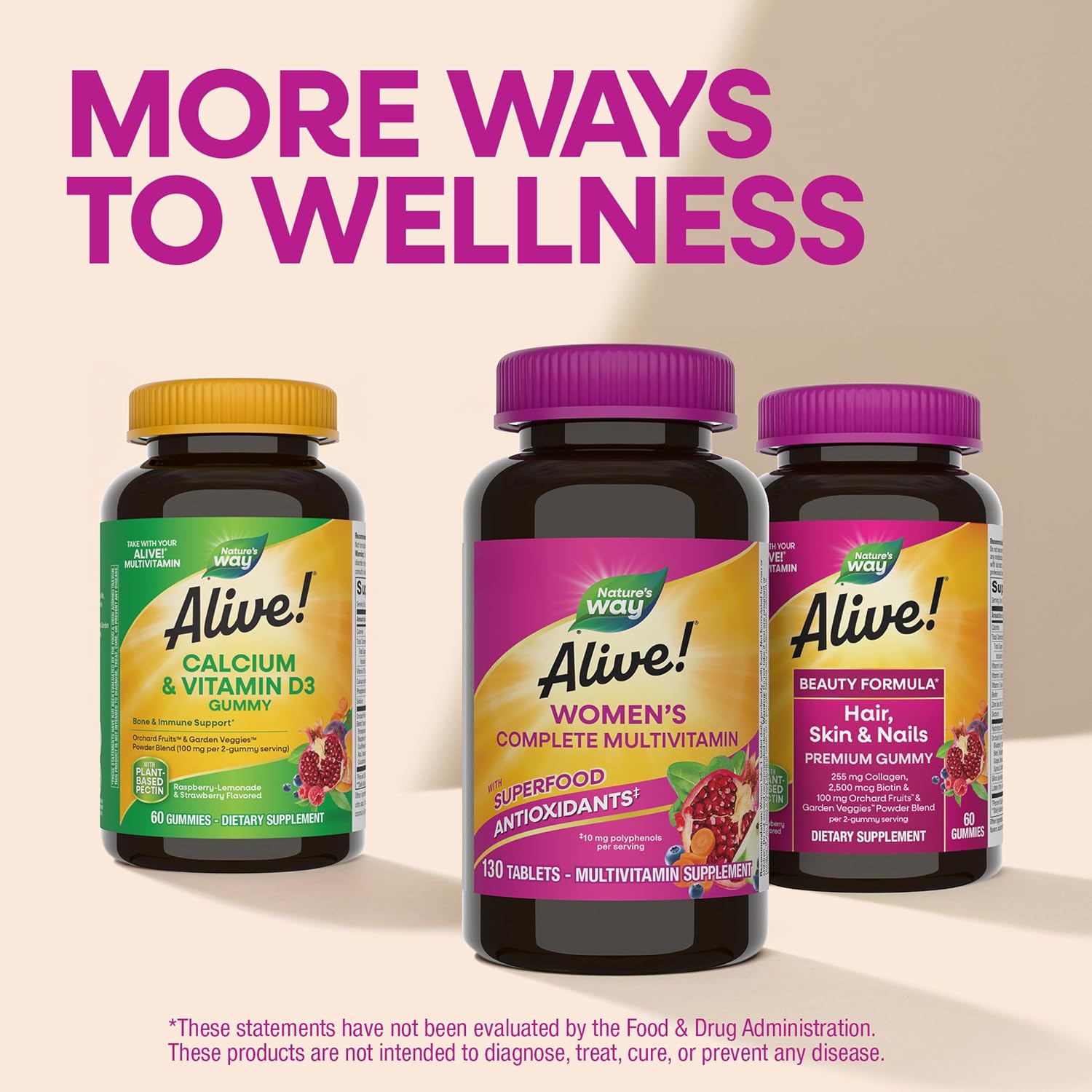 Nature's Way Alive! Multivitamínico Completo para Mujeres, 130 Comprimidos