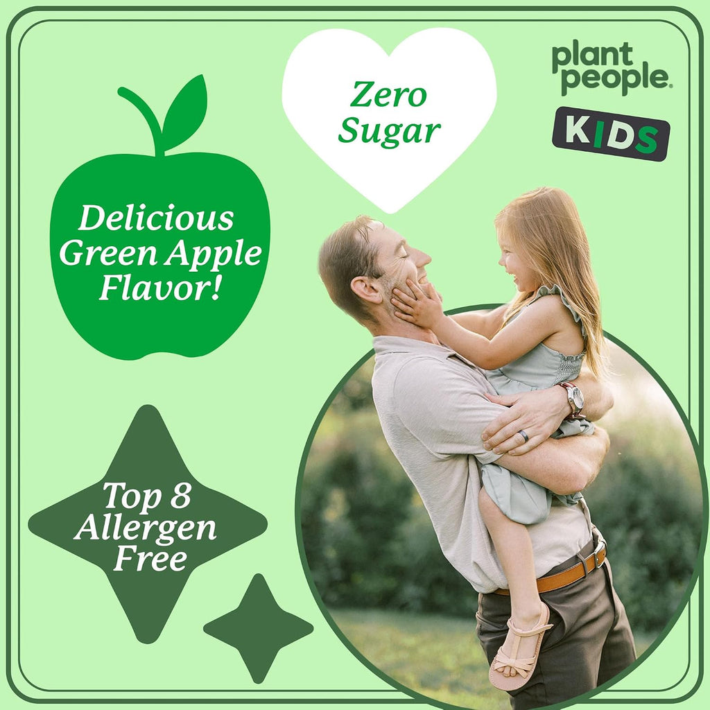 WonderGreens Kids Super Veggie Gummies - Gomitas de verduras sin azúcar para niños con probióticos - Sabor a manzana verde (30 unidades)