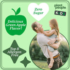 WonderGreens Kids Super Veggie Gummies - Gomitas de verduras sin azúcar para niños con probióticos - Sabor a manzana verde (30 unidades)