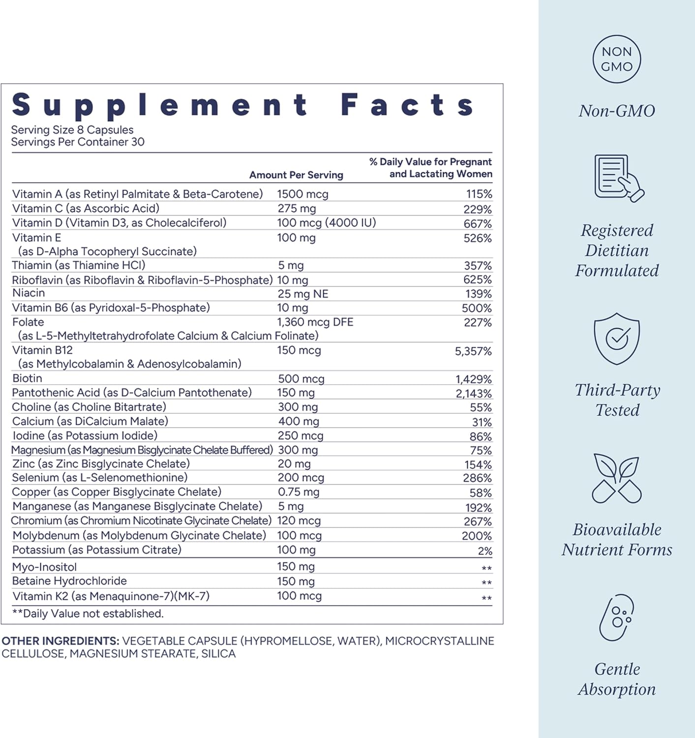 FullWell Women's Prenatal Essentials - Multivitamínico Prenatal y Aceite de Pescado