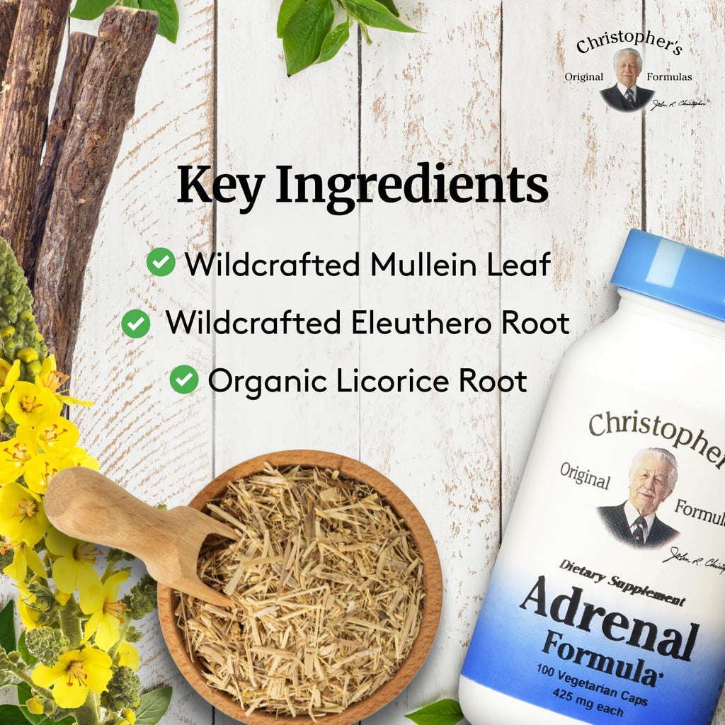 Christopher's Original Formulas Adrenal Formula - Natural Support for Adrenal Gland Function