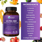 Vitamin World Ultra 360 Multivitamínico para Mujeres con Colágeno y Hierbas - 180 Comprimidos