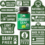 Peak Performance Cápsulas de Menta Verde Orgánicas USDA